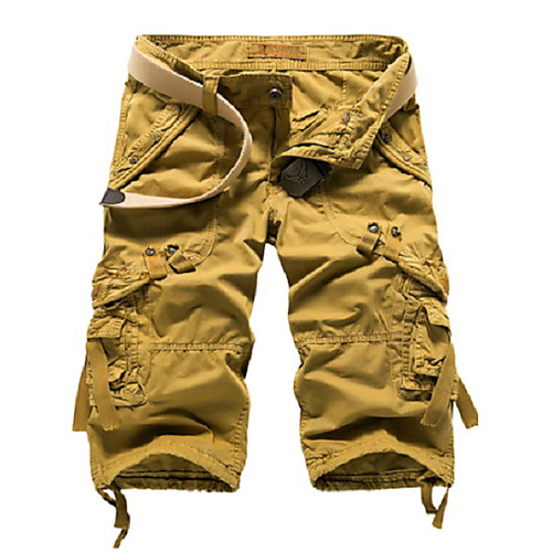 Men's Basic Slim Daily Shorts Tactical Cargo Pants Solid Colored Calf-Length Wine Red Khaki Light gray Dark Gray Light Green / Summer
Men's Basic Slim Daily Shorts Tactical Cargo Pants Solid Colored Calf-Length Wine Red Khaki Light gray Dark Gray Light Green / Summer