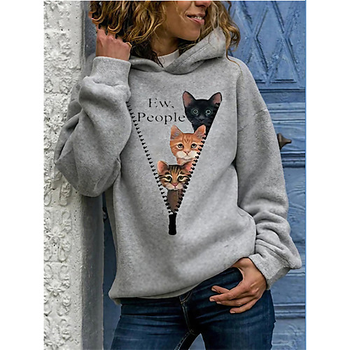 Women's Pullover Hoodie Sweatshirt Cat Patchwork Print Casual Daily 3D Print Basic Hoodies Sweatshirts Loose Blue Army Green Gray
Women's Pullover Hoodie Sweatshirt Cat Patchwork Print Casual Daily 3D Print Basic Hoodies Sweatshirts Loose Blue Army Green Gray