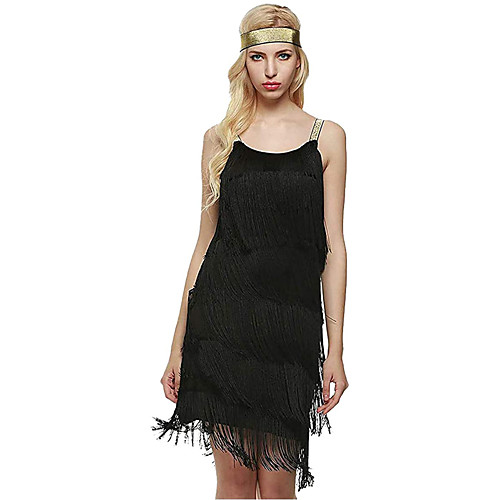 The Great Gatsby Charleston 1920s Vintage Roaring Twenties Vacation Dress Summer Flapper Dress Party Costume Masquerade Prom Dress Women's Tassel Fringe Costume White / Black Vintage Cosplay Party
The Great Gatsby Charleston 1920s Vintage Roaring Twenties Vacation Dress Summer Flapper Dress Party Costume Masquerade Prom Dress Women's Tassel Fringe Costume White / Black Vintage Cosplay Party