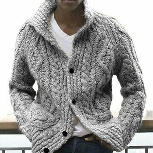 Men's Unisex Cardigan Knitted Solid Color Stylish Vintage Style Long Sleeve Sweater Cardigans Stand Collar Fall Winter Blue Purple Gray
Men's Unisex Cardigan Knitted Solid Color Stylish Vintage Style Long Sleeve Sweater Cardigans Stand Collar Fall Winter Blue Purple Gray