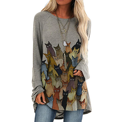 Women's Shift Dress Short Mini Dress Blue Wine Gray Khaki Long Sleeve Print Cat Animal Patchwork Print Fall Spring Crew Neck Round Neck Hot Casual Loose 2022 S M L XL XXL 3XL
Women's Shift Dress Short Mini Dress Blue Wine Gray Khaki Long Sleeve Print Cat Animal Patchwork Print Fall Spring Crew Neck Round Neck Hot Casual Loose 2022 S M L XL XXL 3XL