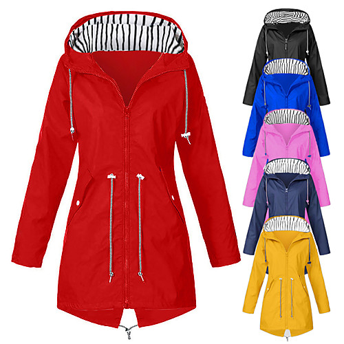 Women's Hoodie Jacket Waterproof Hiking Jacket Raincoat Rain Jacket Outdoor Thermal Warm Windproof Lightweight Breathable Windbreaker Coat Top Camping Hiking Fishing Casual Blue Yellow Black Red Navy
Women's Hoodie Jacket Waterproof Hiking Jacket Raincoat Rain Jacket Outdoor Thermal Warm Windproof Lightweight Breathable Windbreaker Coat Top Camping Hiking Fishing Casual Blue Yellow Black Red Navy