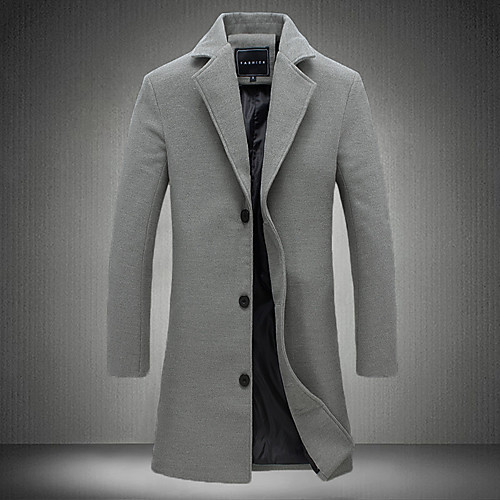Men's Trench Coat Coat Overcoat Street Daily Fall Winter Long Coat Slim Thermal Warm Breathable Casual Jacket Long Sleeve Solid Color Pocket Black Gray Khaki
Men's Trench Coat Coat Overcoat Street Daily Fall Winter Long Coat Slim Thermal Warm Breathable Casual Jacket Long Sleeve Solid Color Pocket Black Gray Khaki