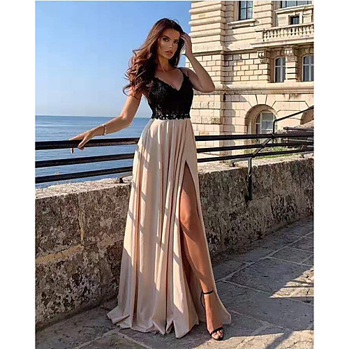 Women's Swing Dress Maxi long Dress Black Sleeveless Solid Color Split Lace Patchwork Spring Summer V Neck Stylish Hot Elegant Party Going out 2021 S M L XL
Women's Swing Dress Maxi long Dress Black Sleeveless Solid Color Split Lace Patchwork Spring Summer V Neck Stylish Hot Elegant Party Going out 2021 S M L XL