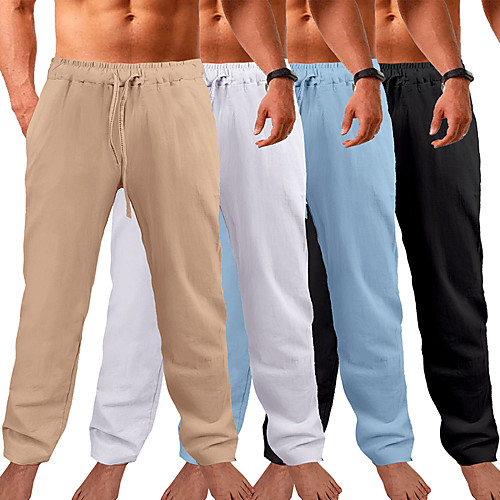 men's yoga pants casual cotton slim full length pants - loose lightweight drawstring yoga beach trousers workout trousers - 7 colors
men's yoga pants casual cotton slim full length pants - loose lightweight drawstring yoga beach trousers workout trousers - 7 colors