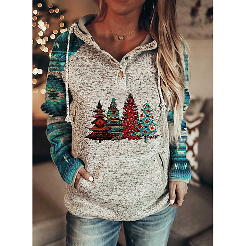 Women's Hoodie Sweatshirt Geometric Christmas Tree Front Pocket Print Christmas Christmas Gifts Casual 3D Print Ethnic Streetwear Hoodies Sweatshirts Gray
Women's Hoodie Sweatshirt Geometric Christmas Tree Front Pocket Print Christmas Christmas Gifts Casual 3D Print Ethnic Streetwear Hoodies Sweatshirts Gray