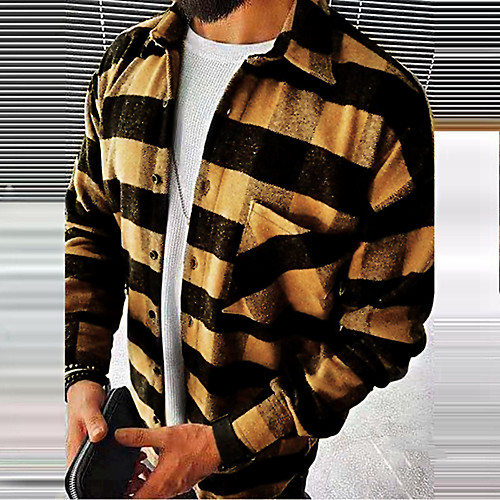 Men's Street Shirt Plaid Button-Down Print Long Sleeve Tops Wool Casual Fashion Breathable Comfortable Light Yellow Khaki Light gray
Men's Street Shirt Plaid Button-Down Print Long Sleeve Tops Wool Casual Fashion Breathable Comfortable Light Yellow Khaki Light gray