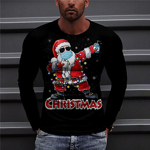 Men's Unisex Christmas T shirt 3D Print Graphic Prints Santa Claus Print Long Sleeve Tops Casual Designer Big and Tall Black
Men's Unisex Christmas T shirt 3D Print Graphic Prints Santa Claus Print Long Sleeve Tops Casual Designer Big and Tall Black