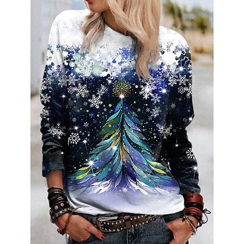 Women's Sweatshirt Pullover Graphic Snowflake Christmas Tree Print Christmas Christmas Gifts Casual 3D Print Active Streetwear Hoodies Sweatshirts Blue Purple Green
Women's Sweatshirt Pullover Graphic Snowflake Christmas Tree Print Christmas Christmas Gifts Casual 3D Print Active Streetwear Hoodies Sweatshirts Blue Purple Green