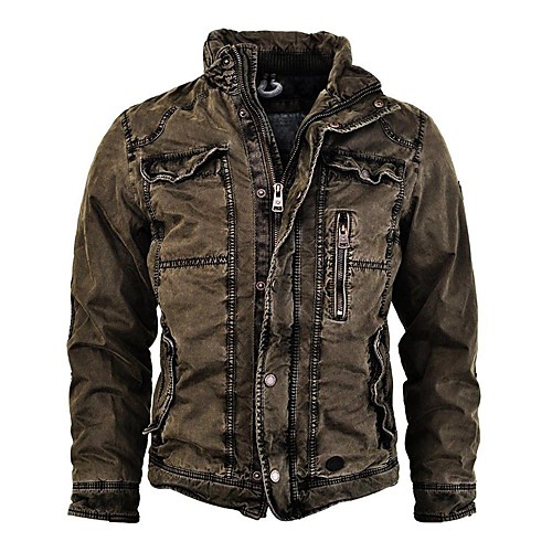 Men's Jacket Training Street Daily Fall Regular Coat Stand Collar Regular Fit Breathable Sporty Casual Sports Jacket Long Sleeve Solid Color Full Zip Pocket Army Green
Men's Jacket Training Street Daily Fall Regular Coat Stand Collar Regular Fit Breathable Sporty Casual Sports Jacket Long Sleeve Solid Color Full Zip Pocket Army Green
