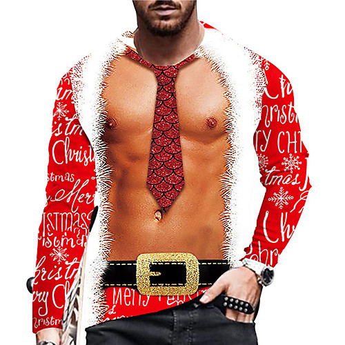 Men's Unisex Christmas T shirt 3D Print Graphic Prints Muscle Print Long Sleeve Tops Casual Designer Big and Tall Red
Men's Unisex Christmas T shirt 3D Print Graphic Prints Muscle Print Long Sleeve Tops Casual Designer Big and Tall Red