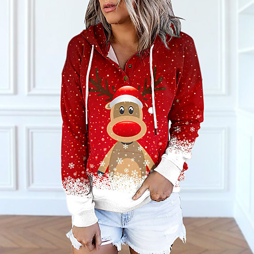 Women's Hoodie Pullover Reindeer Elk Rudolph Front Pocket Print Christmas Gifts Holiday 3D Print Christmas Hoodies Sweatshirts Blue Purple Green
Women's Hoodie Pullover Reindeer Elk Rudolph Front Pocket Print Christmas Gifts Holiday 3D Print Christmas Hoodies Sweatshirts Blue Purple Green