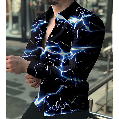 Men's Shirt 3D Print Optical Illusion Turndown Street Casual Button-Down Print Long Sleeve Tops Casual Fashion Breathable Blue / Spring / Summer
Men's Shirt 3D Print Optical Illusion Turndown Street Casual Button-Down Print Long Sleeve Tops Casual Fashion Breathable Blue / Spring / Summer