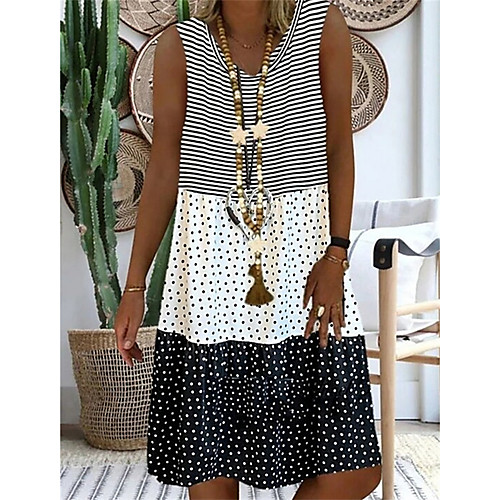 Women's A Line Dress Knee Length Dress Black Pink Red Yellow Sleeveless Polka Dot Print Summer Round Neck Hot Casual 2022 S M L XL XXL 3XL 4XL 5XL
Women's A Line Dress Knee Length Dress Black Pink Red Yellow Sleeveless Polka Dot Print Summer Round Neck Hot Casual 2022 S M L XL XXL 3XL 4XL 5XL