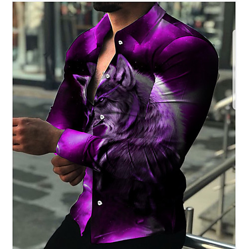 Men's Shirt 3D Print Wolf Animal Turndown Daily Holiday 3D Print Button-Down Long Sleeve Tops Casual Fashion Breathable Blue Purple Yellow
Men's Shirt 3D Print Wolf Animal Turndown Daily Holiday 3D Print Button-Down Long Sleeve Tops Casual Fashion Breathable Blue Purple Yellow