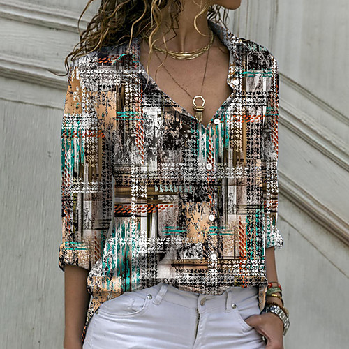 Women's Blouse Shirt Graphic Abstract Button Print Shirt Collar Casual Streetwear Tops Brown / 3D Print
Women's Blouse Shirt Graphic Abstract Button Print Shirt Collar Casual Streetwear Tops Brown / 3D Print