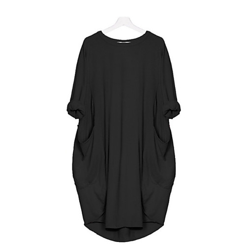 Women's T Shirt Dress Tee Dress Knee Length Dress Green Blue White Black Gray Fuchsia Long Sleeve Solid Color Spring Summer Round Neck Casual Oversized 2022 S M L XL XXL 3XL 4XL 5XL
Women's T Shirt Dress Tee Dress Knee Length Dress Green Blue White Black Gray Fuchsia Long Sleeve Solid Color Spring Summer Round Neck Casual Oversized 2022 S M L XL XXL 3XL 4XL 5XL