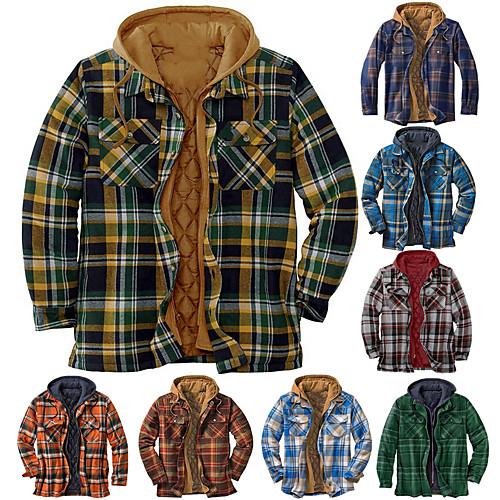 Men's Winter Parka Jacket Cotton Hooded Shirt Jacket Quilted Padded Jacket Cardigan Coat Casual Warm Fleece Jackets Outdoor Windproof Lightweight Outerwear Trench Coat Fishing Climbing Running
Men's Winter Parka Jacket Cotton Hooded Shirt Jacket Quilted Padded Jacket Cardigan Coat Casual Warm Fleece Jackets Outdoor Windproof Lightweight Outerwear Trench Coat Fishing Climbing Running