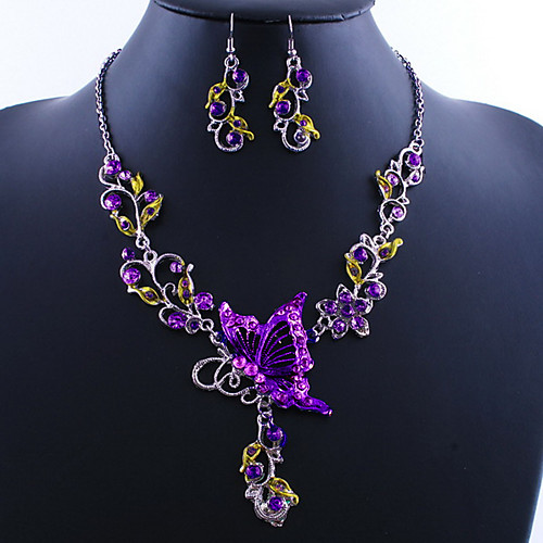 Women's Jewelry Set Drop Earrings Pendant Necklace Butterfly Ladies Elegant Vintage European everyday Earrings Jewelry Rainbow / Purple / Red For Party Wedding Special Occasion Birthday Gift Daily
Women's Jewelry Set Drop Earrings Pendant Necklace Butterfly Ladies Elegant Vintage European everyday Earrings Jewelry Rainbow / Purple / Red For Party Wedding Special Occasion Birthday Gift Daily