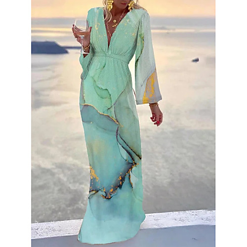 Women's A Line Dress Maxi long Dress Green Long Sleeve Print Ruched Spring Summer V Neck Casual Sexy 2022 S M L XL XXL 3XL
Women's A Line Dress Maxi long Dress Green Long Sleeve Print Ruched Spring Summer V Neck Casual Sexy 2022 S M L XL XXL 3XL