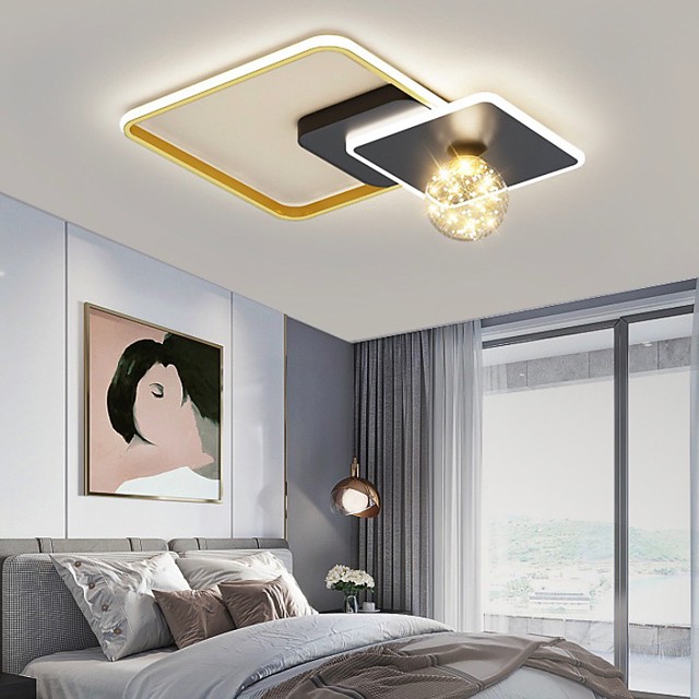 Luz De Teto Led Moderna Quadrada Cm Luzes Embutidas Metal Estilo