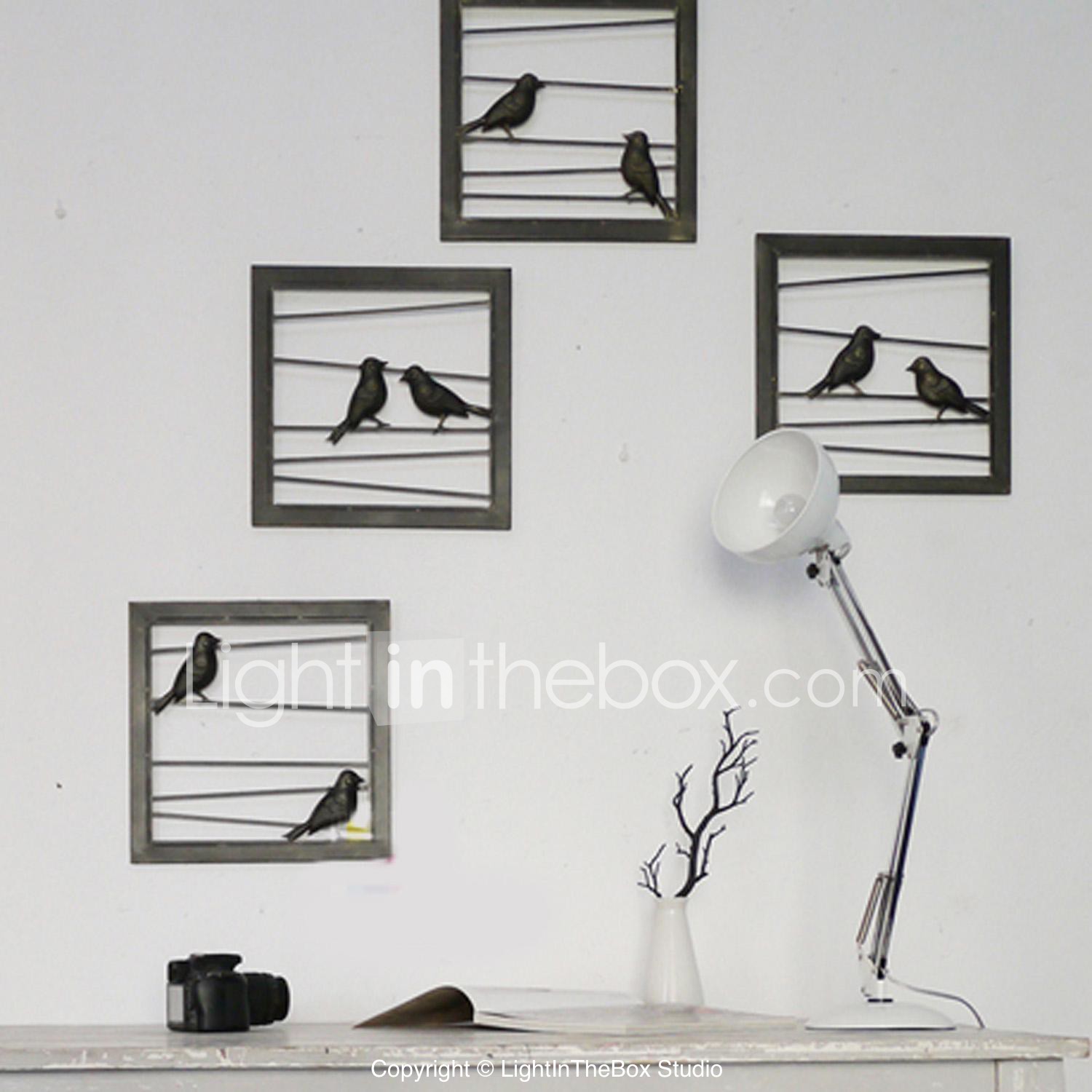 E Home Metal Wall Art Decor Black Birds E Home Metal Wall Art Decor Black Birds
