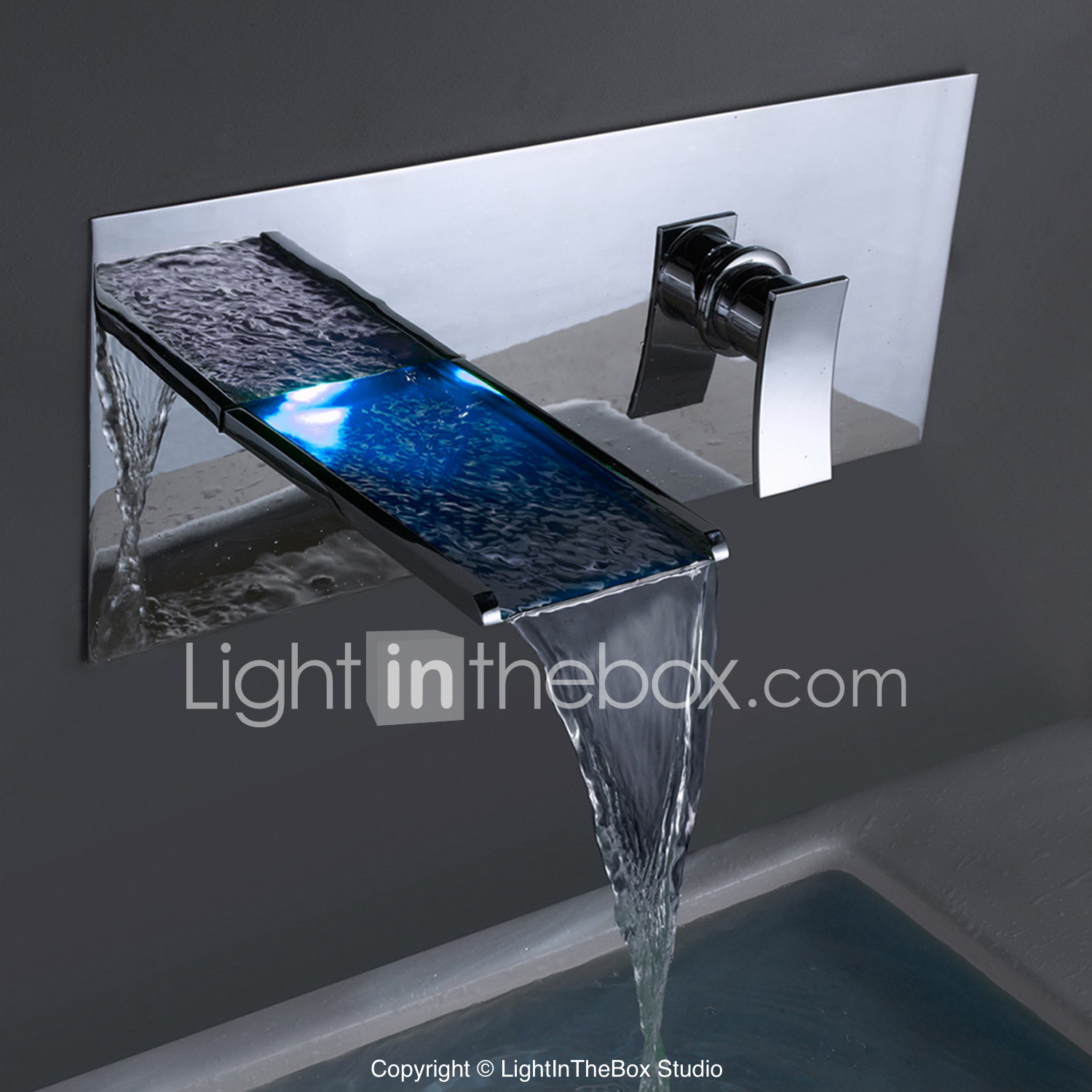 Bathtub Faucet Bathroom Sink Faucet Waterfall Chrome Wall