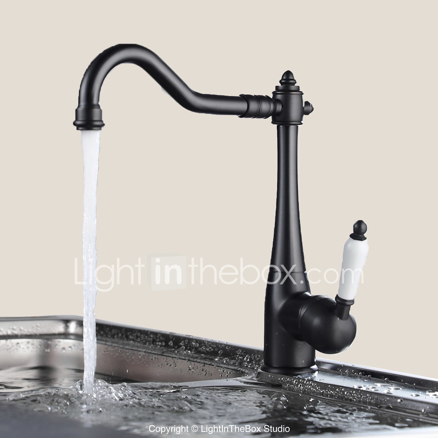 Bathroom Sink Faucet Rotatable Oil Rubbed Bronze Vessel One Hole