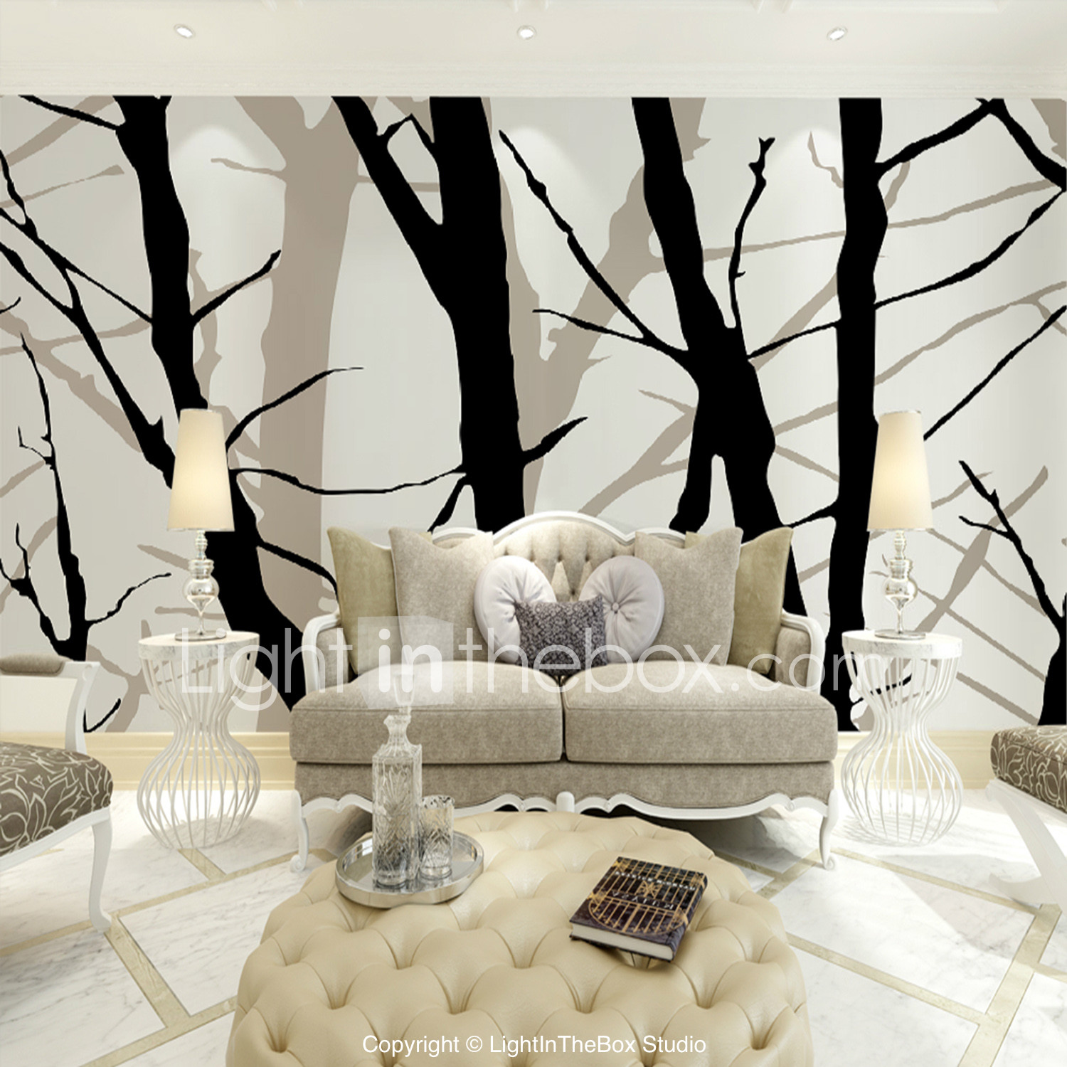 Huge 3D Balcony Ski Slopes Skiing Wall Stickers Mural Wallpaper 388