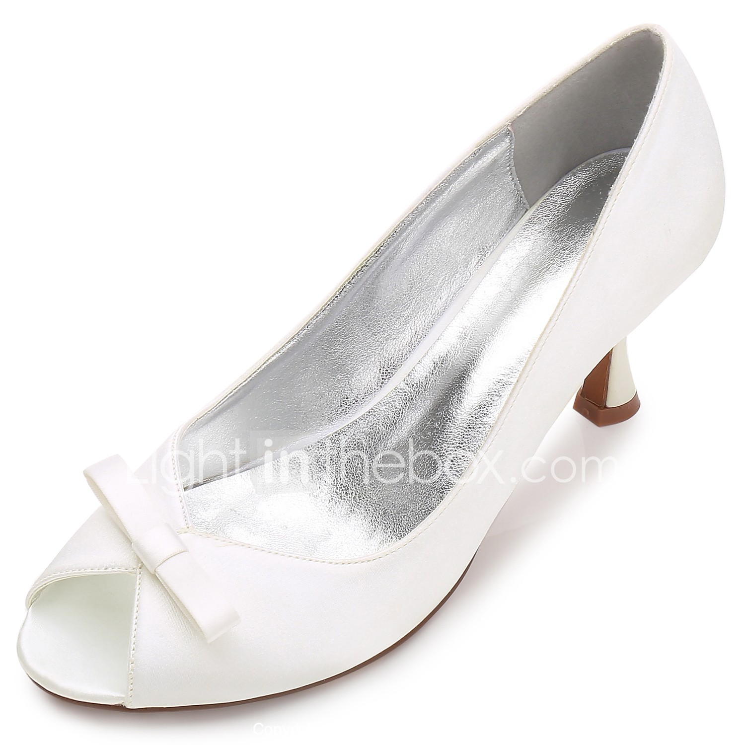 Women S Wedding Shoes Kitten Heel Cone Heel Low Heel Peep Toe