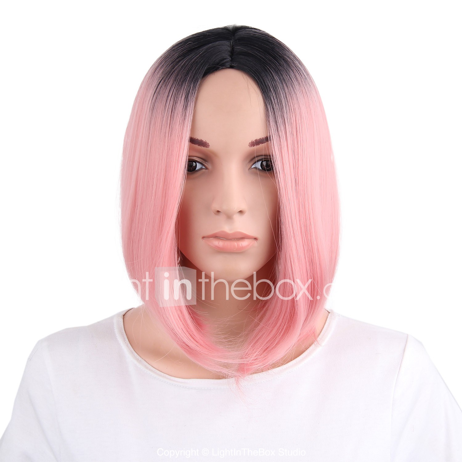 Synthetic Wig Wig Pink Short Pink Red Synthetic Hair Women S Ombre