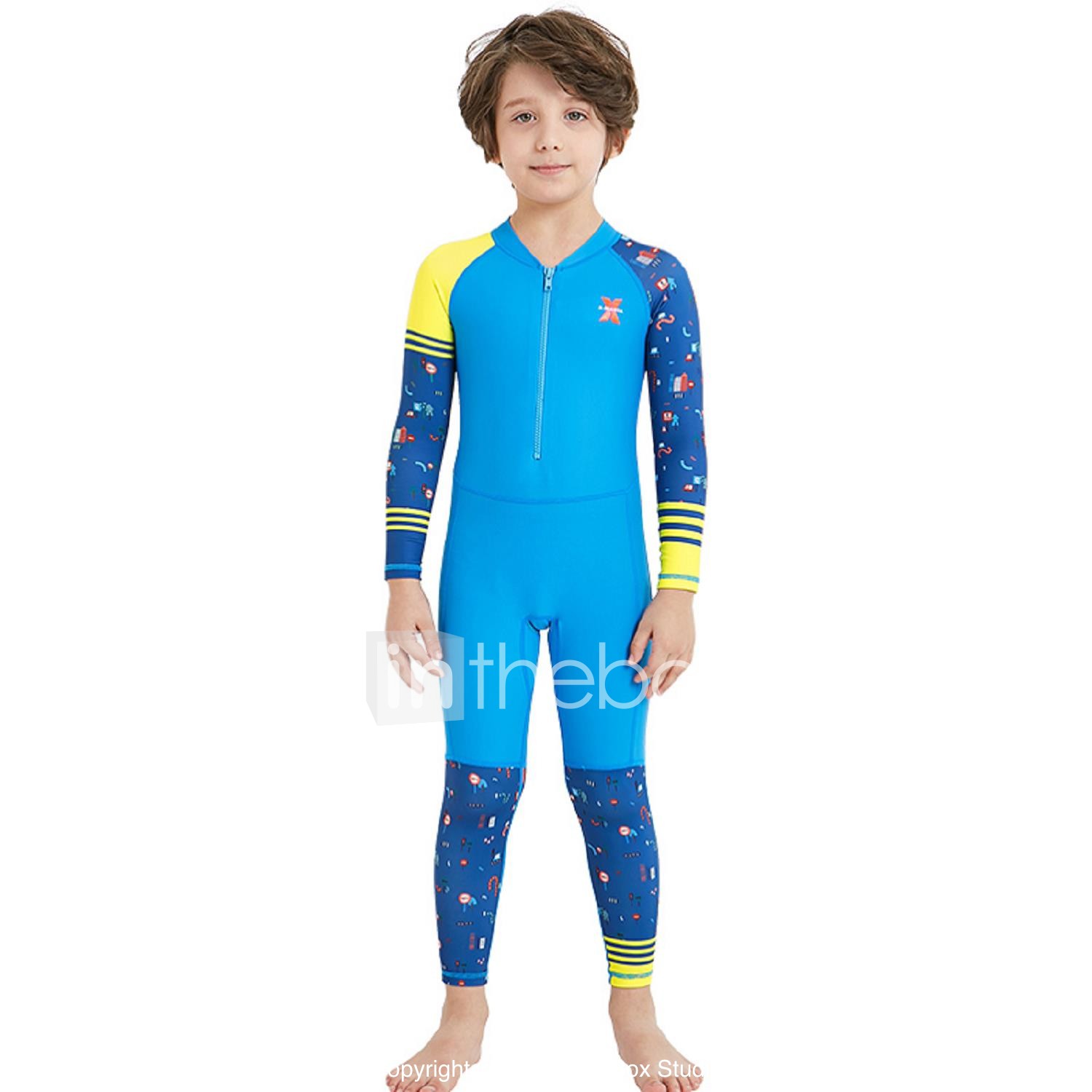ZCCO Kids Swimsuit Girls and Boys Long Sleeve UV Sun Protection Full Body Rash Guard for Swimming Scuba Diving Snorkeling Pool Multi Water Sports One Piece Dive Skin Wet Suit