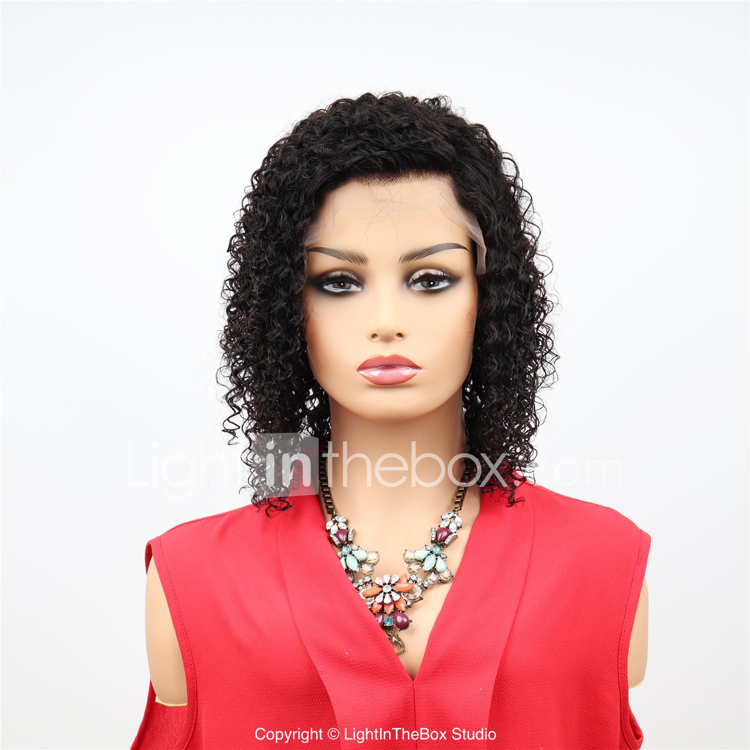 Remy Human Hair Lace Front Wig Asymmetrical Rihanna Style