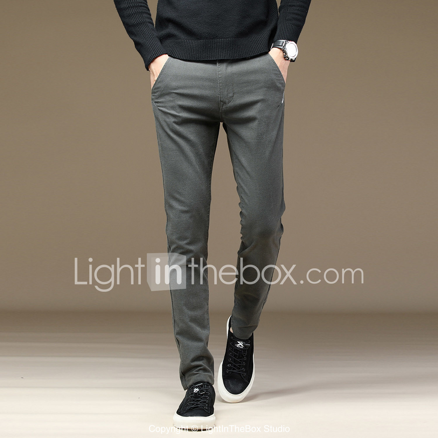 grey color chinos
