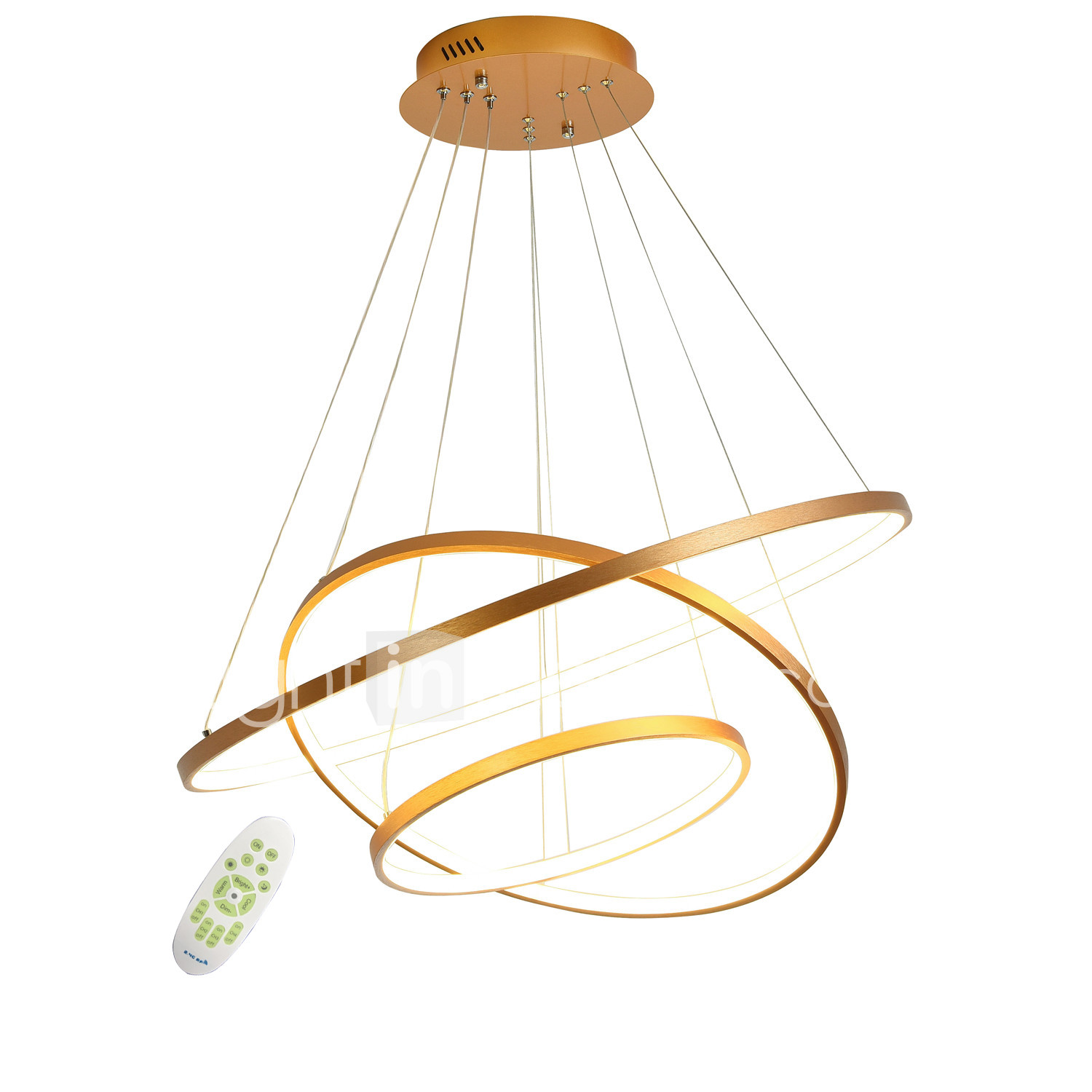 LED Three Ring Contemporary Chandelier Ceiling Pendant Light 60CM Non Dimmable