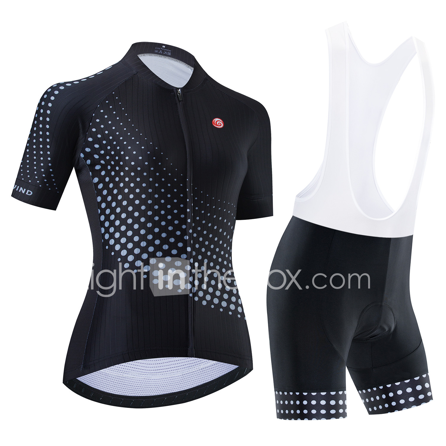 polka dot cycling jersey