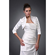 Beautiful 3/ 4-Length Sleeves Satin Bridal Jacket/ Wedding Wrap