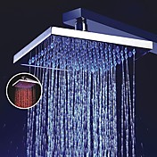 8 inch Brass Shower Head with Color Changing LED Light