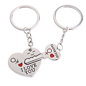 Stainless Lovers keychains (Hearts / 2-Piece Set)