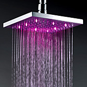 12 Inch Chromed Brass Square LED Rain Shower Head (0913 -8106)