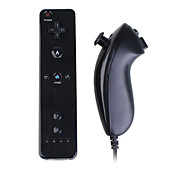 Remote and Nunchuk Controller + Case for Wii/Wii U (Black)