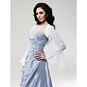 Long Sleeves Chiffon Bridal Jacket/ Wedding Wrap