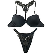 Cotton Demi Cup Adjustable Straps Front Closure Wedding/ Party Underwear Set More Colors Available