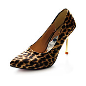 Leatherette Upper Stiletto Heel Pumps With Animal Print Party/ Evening Shoes