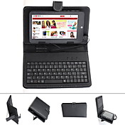 Protective Leather Keyboard Case for 7 inch Tablet PC (USB Port)