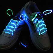 Flash Grow Stick Cyan Light Waterproof LED Shoelace (1-Pair)