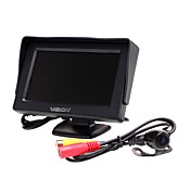 Car Rear View Camera + High-Definition Wide Angle Waterproof CMD Camera + 4.3 Inch Monitor