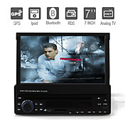 7 Inch 1Din Car DVD Player with GPS IPOD Bluetooth TV RDS