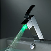 Color Changing LED Bathroom Sink Faucet - Chrome Finish