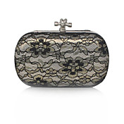 Stainless Steel Shell With Lace Evening Handbags/ Clutches More Colors Available